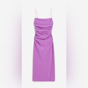 H&M Draped Bodycon Dress Purple Size L